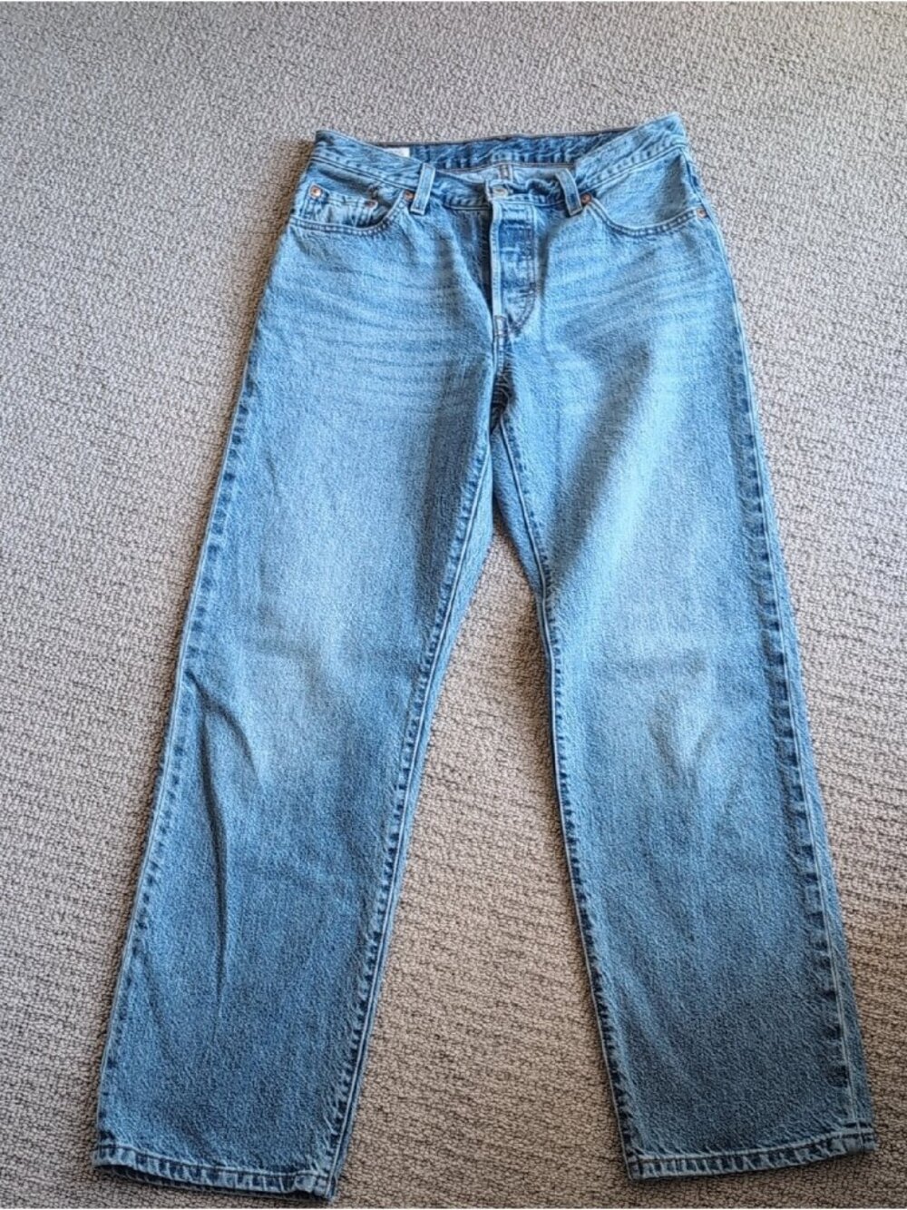 Levi's 501 90s Light Blue Straight-Leg Jeans - Picture 2 of 14